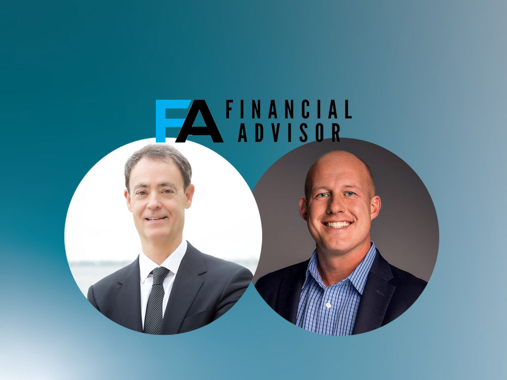 Graphic highlighting Financial Advisor Magazine interview with Jerry Parker and Jon Robinson
